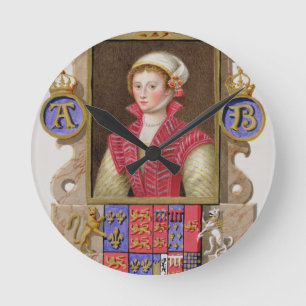 Portrait of Anne Boleyn (1507-36) 2nd Queen of Hen Round Clock