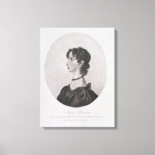 Portrait of Anne Bronte (1820-49) from a drawing i Canvas Print