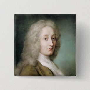 Portrait of Antoine Watteau 2 Inch Square Button
