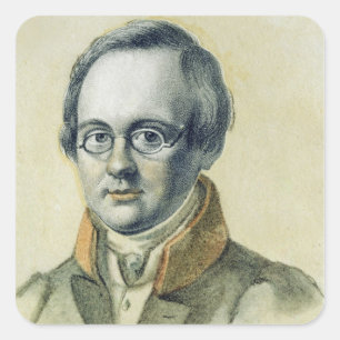 Portrait of Anton A. Delvig, 1830 Square Sticker