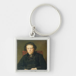 Portrait of Anton Rubinstein 1870 Keychain