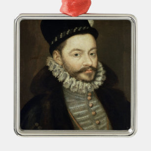 Portrait of Antonio Perez Metal Ornament