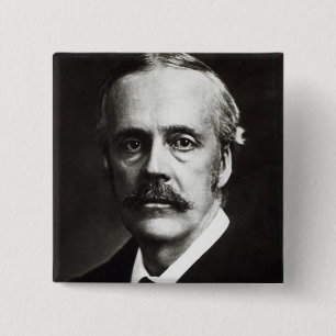 Portrait of Arthur James Balfour 2 Inch Square Button