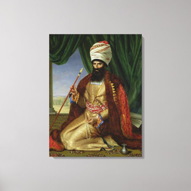 Portrait of Asker-Khan, Ambassador of Persia Canvas Print (Front)