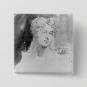 Portrait of Augusta Leigh 2 Inch Square Button