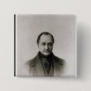 Portrait of Auguste Comte , French philosopher 2 Inch Square Button