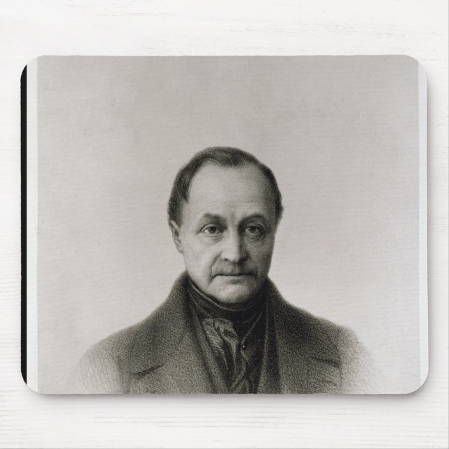 Portrait of Auguste Comte , French philosopher Mouse Pad (Front)