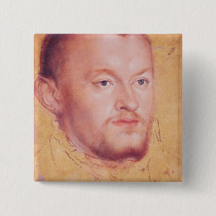 Portrait of Augustus I  Elector of Saxony 2 Inch Square Button