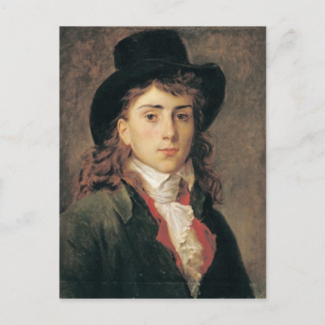 Portrait of Baron Antoine Jean Gros  Aged 20 Postcard (Front)