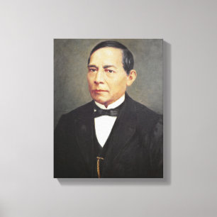 Portrait of Benito Juarez , 1948 Canvas Print