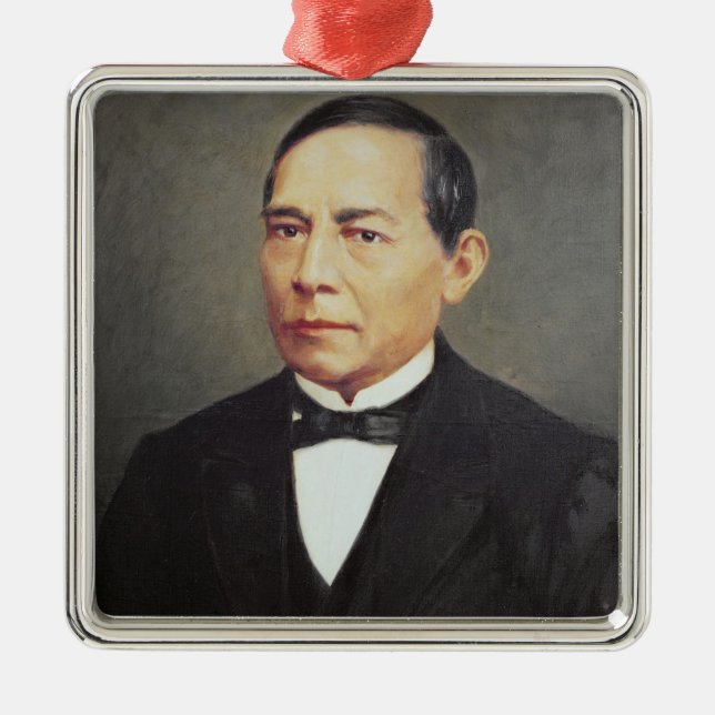 Portrait of Benito Juarez , 1948 Metal Ornament (Front)