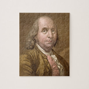 Portrait of Benjamin Franklin (1706-90), from 'Le Jigsaw Puzzle