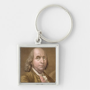 Portrait of Benjamin Franklin (1706-90), from 'Le Keychain