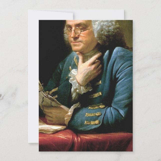 Portrait Of Benjamin Franklin Invitation (Front)