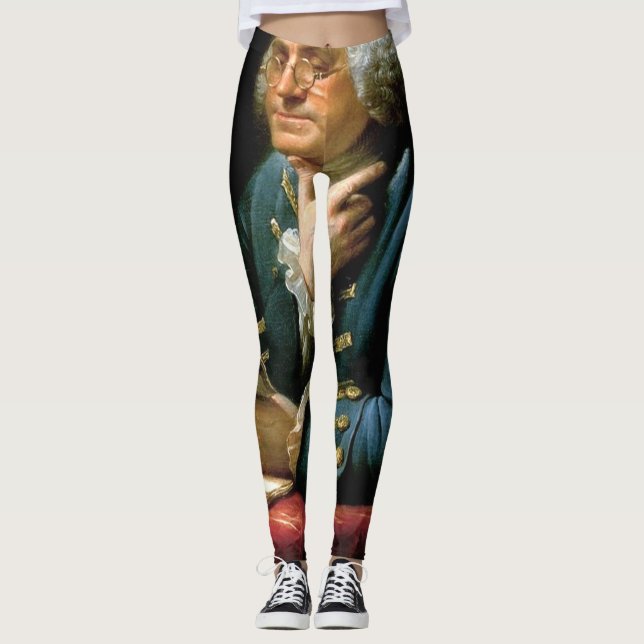 Portrait Of Benjamin Franklin Leggings (Front)