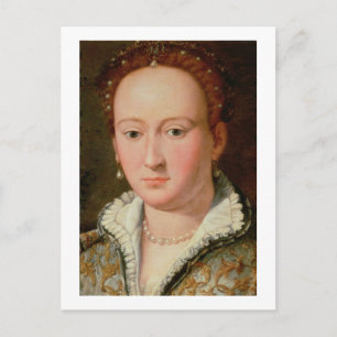 Portrait of Bianca Cappello, c.1580 (oil on copper Postcard