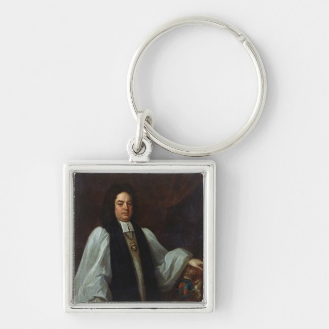 Portrait of Bishop John Robinson  c.1711 Keychain (Front)