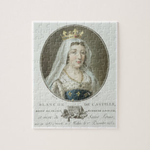 Portrait of Blanche de Castille (1185-1252) engrav Jigsaw Puzzle