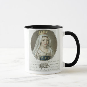 Portrait of Blanche de Castille (1185-1252) engrav Mug