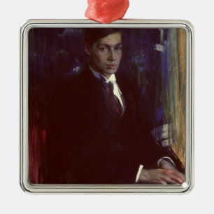 Portrait of Boris Pasternak Metal Ornament
