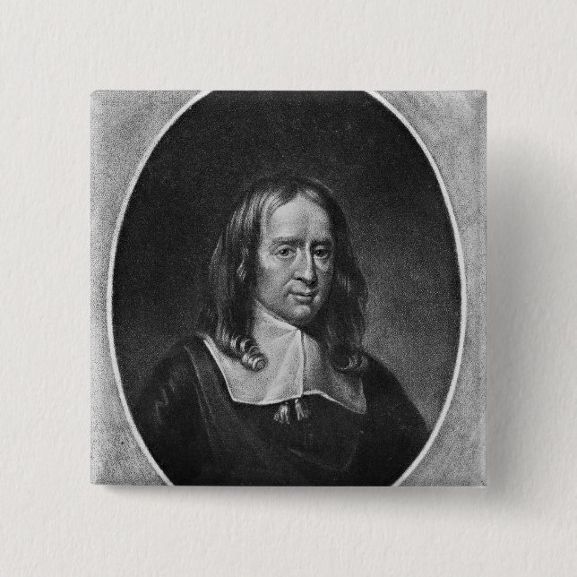 Portrait of Bruno Ryves 2 Inch Square Button (Front)