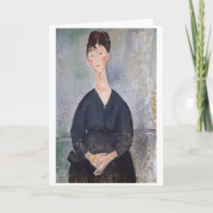 Portrait of Cafe Singer, Modigliani Card