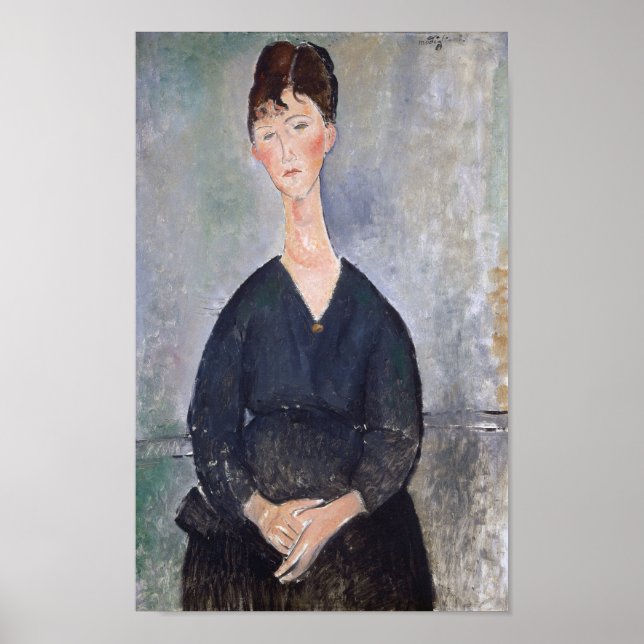 Portrait of Cafe Singer, Modigliani Poster (Front)