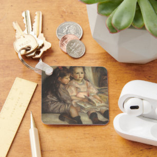 Portrait of Caillebotte Children by Pierre Renoir Keychain