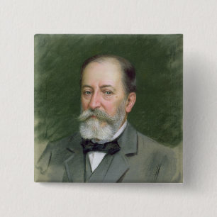 Portrait of Camille Saint-Saens 1903 2 Inch Square Button