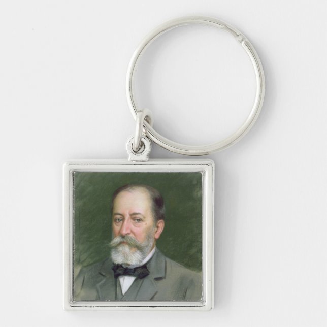 Portrait of Camille Saint-Saens  1903 Keychain (Front)