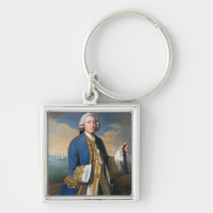 Portrait of Captain David Brodie (1709-87) Holding Keychain