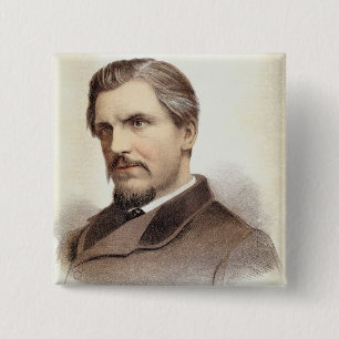 Portrait of Captain James Augustus Grant (1827-87) 2 Inch Square Button