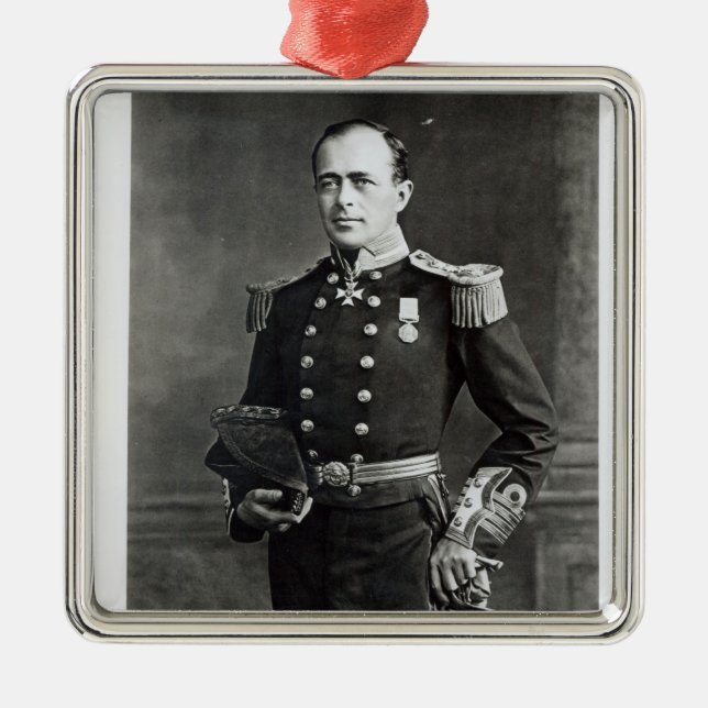 Portrait of Captain Robert Falcon Scott Metal Ornament (Front)
