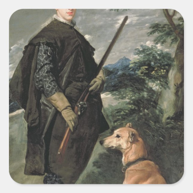 Portrait of Cardinal Infante Ferdinand Square Sticker (Front)