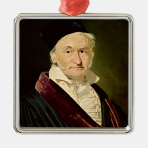 Portrait of Carl Friedrich Gauss, 1840 Metal Ornament
