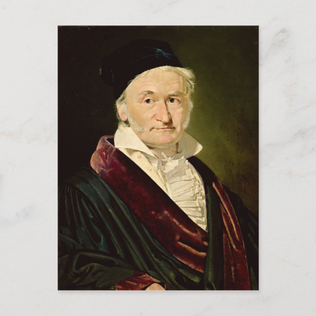 Portrait of Carl Friedrich Gauss, 1840 Postcard (Front)
