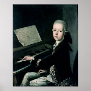 Portrait of Carl Graf Firmian at the piano Poster