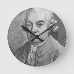 Portrait of Carl Philipp Emanuel Bach (1714-88) (e Round Clock
