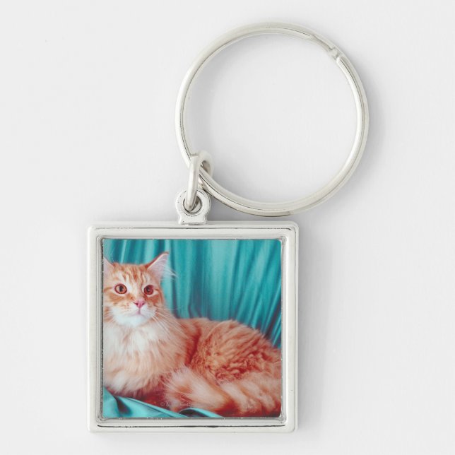 Portrait of cat keychain (Front)