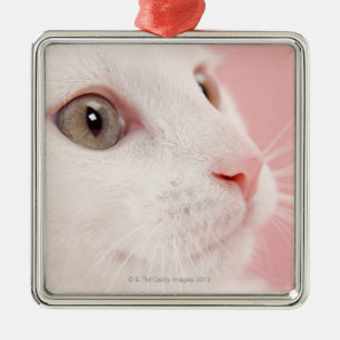 Portrait of cat metal ornament