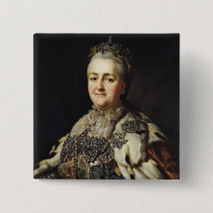 Portrait of Catherine II  of Russia 2 Inch Square Button