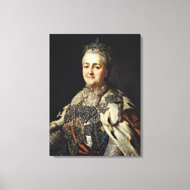 Portrait of Catherine II  of Russia Canvas Print (Front)