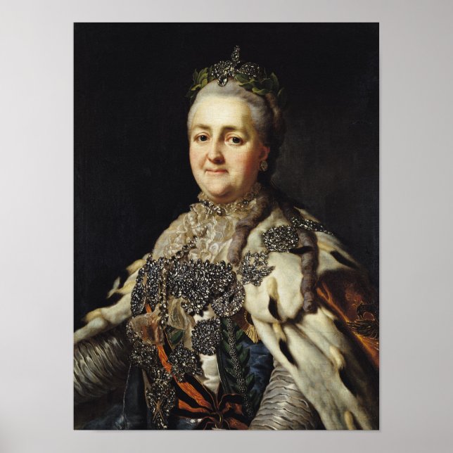 Portrait of Catherine II  of Russia Poster (Front)