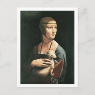 Portrait of Cecilia Gallerani postcard