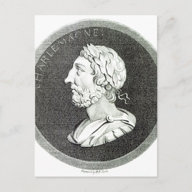 Portrait of Charlemagne Postcard (Front)