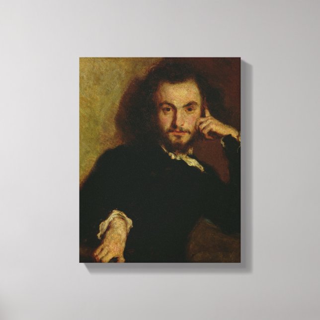 Portrait of Charles Baudelaire  1844 Canvas Print (Front)