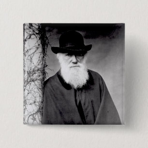 Portrait of Charles Darwin 1881 2 Inch Square Button