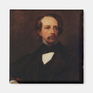 Portrait of Charles Dickens 1855 Magnet