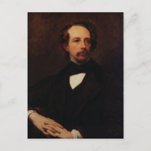 Portrait of Charles Dickens  1855 Postcard