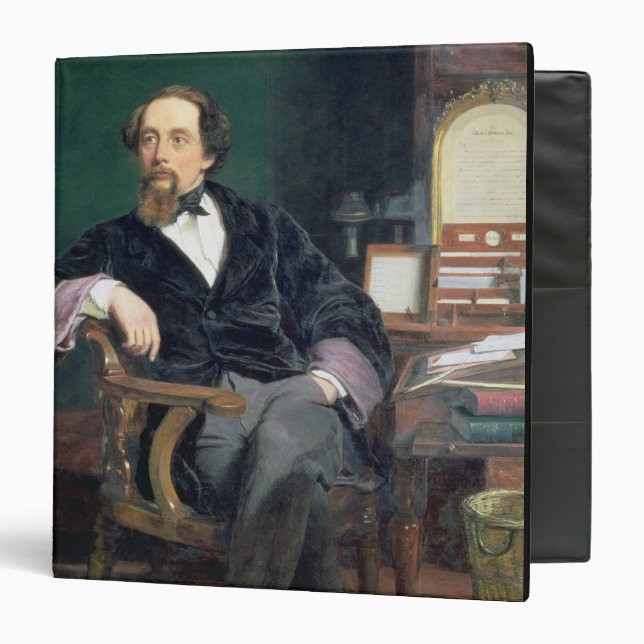 Portrait of Charles Dickens (oil on canvas) Binder (Front/Inside)
